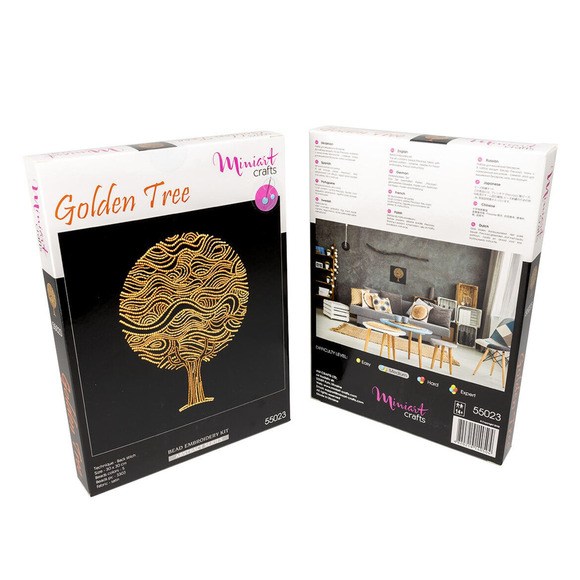 Bead Embroidery Kit Miniart Crafts 55023 Golden Tree DIY  Handmade Wall Decor - Picture 1 of 5
